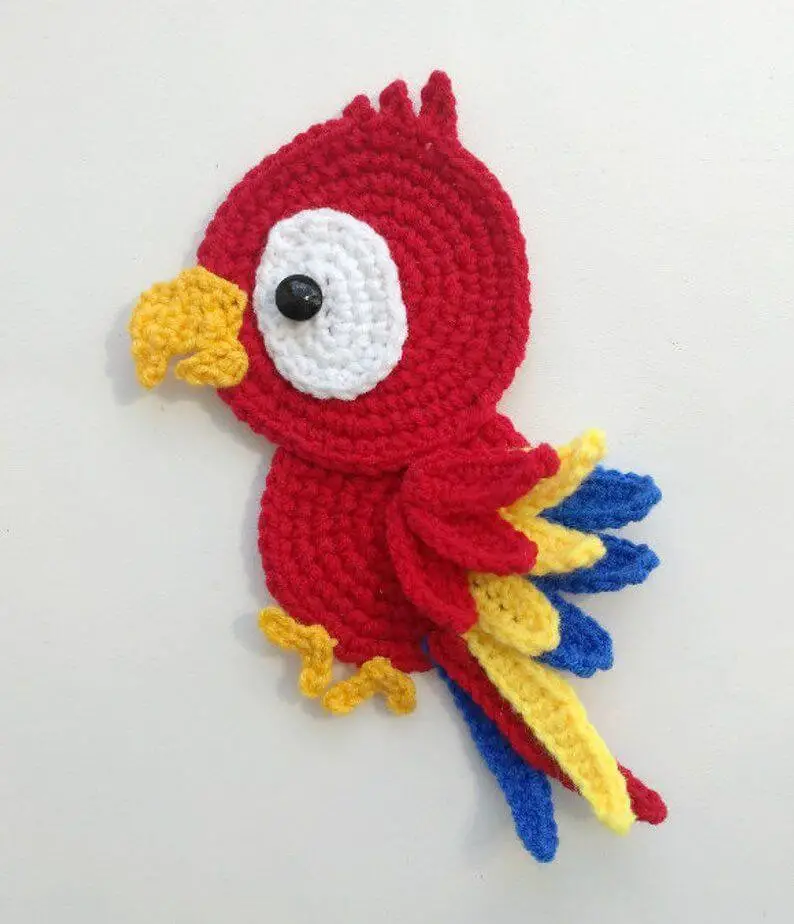 Pattern Tropical Birds, Appliqué Crochet Patterns