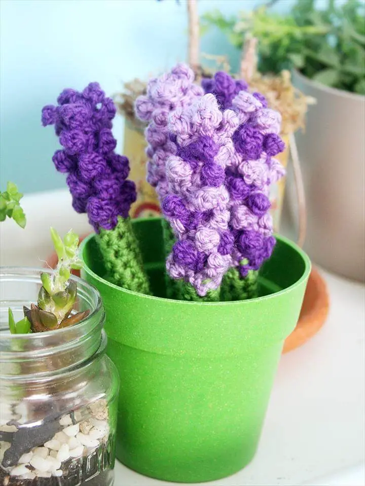 Crochet Lavender Flower Bouquet Pattern