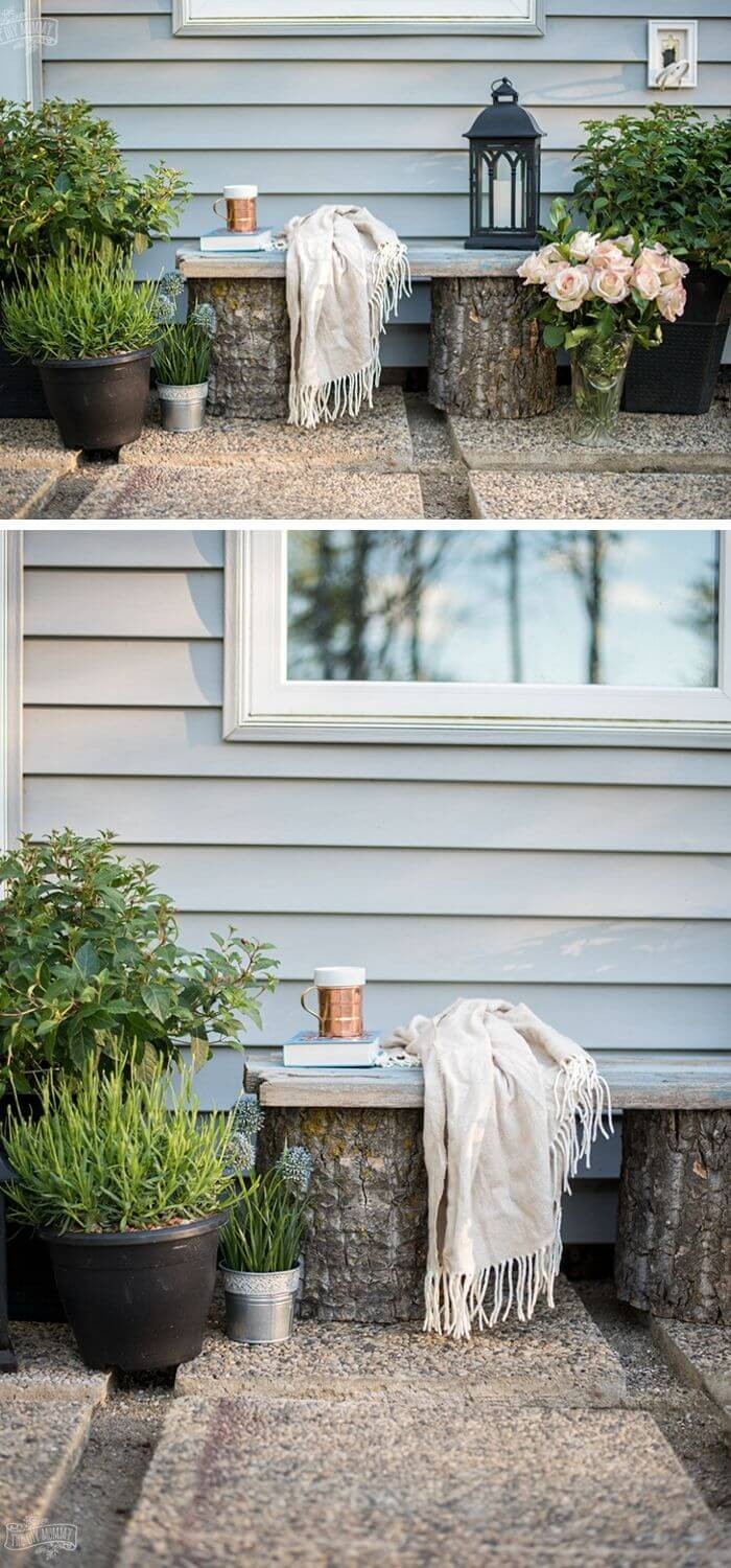 Log leggings bench