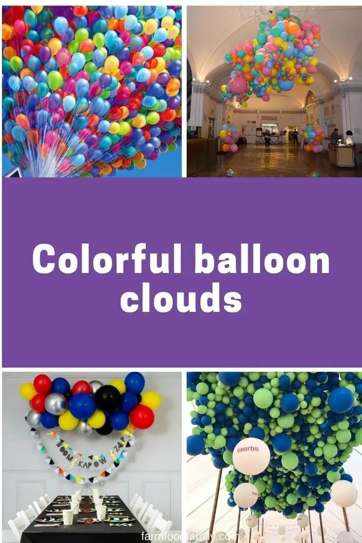 Colorful balloon clouds