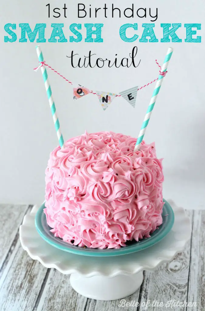 1ST BIRTHDAY SMASH CAKE TUTORIAL + SIMPLE VANILLA CAKE RECIPE