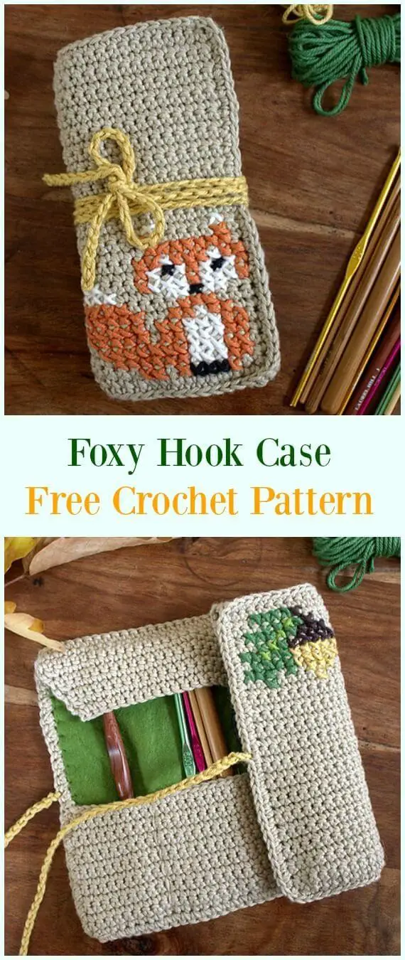 Foxy Crochet Hook Case.