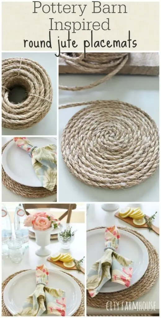 Pottery Barn Inspired Jute Placemats