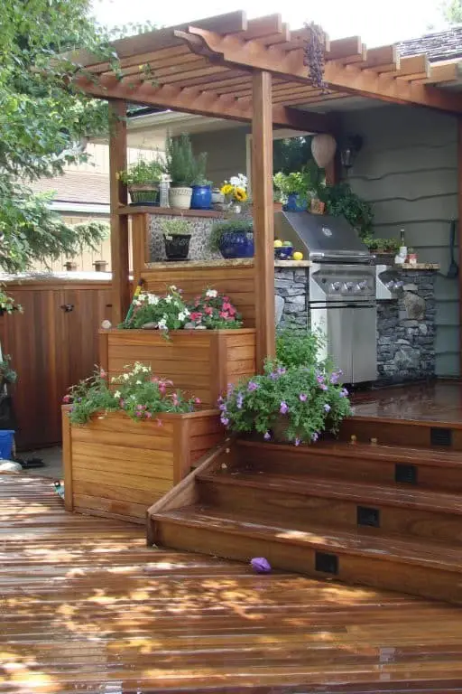 Planters that are built-in