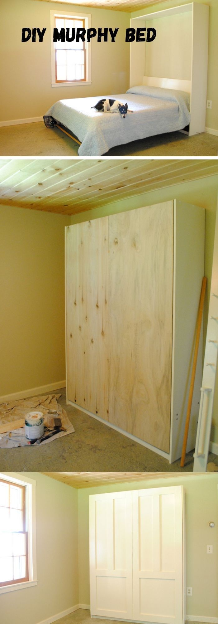 #14. DIY murphy bed for guests