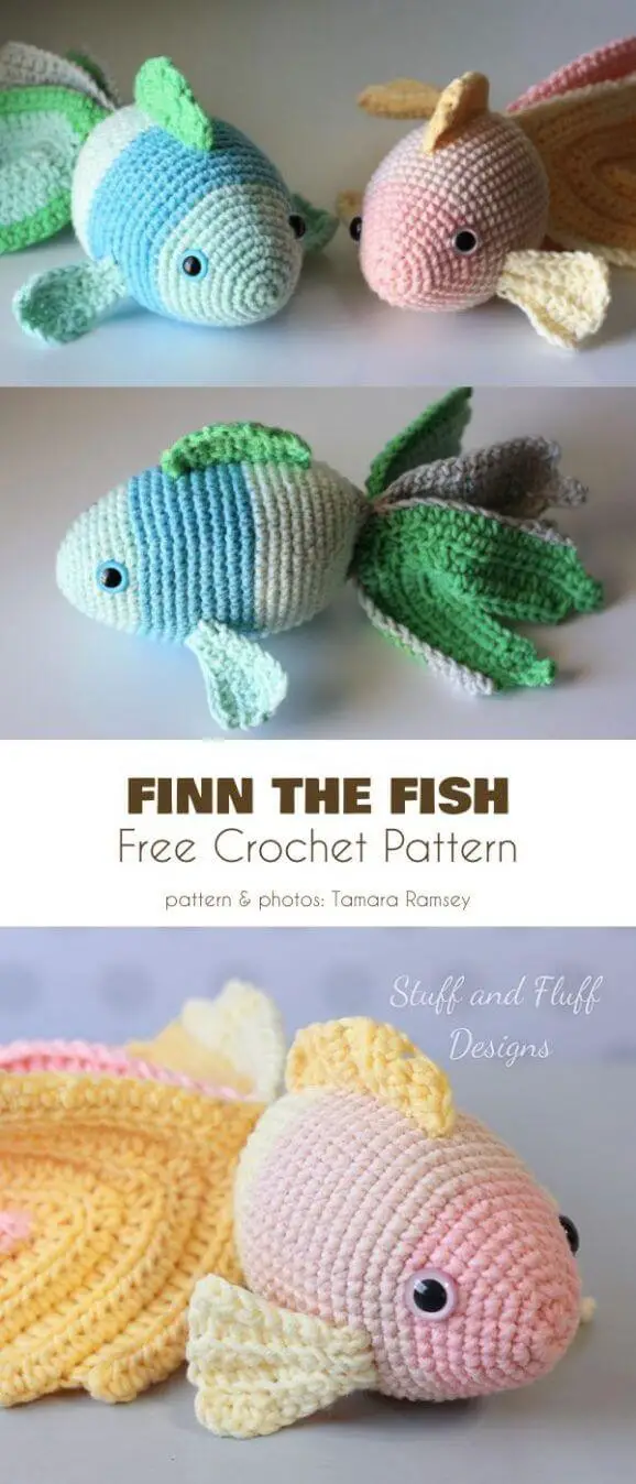 Crochet Amigurumi Crocodile Scale Fish