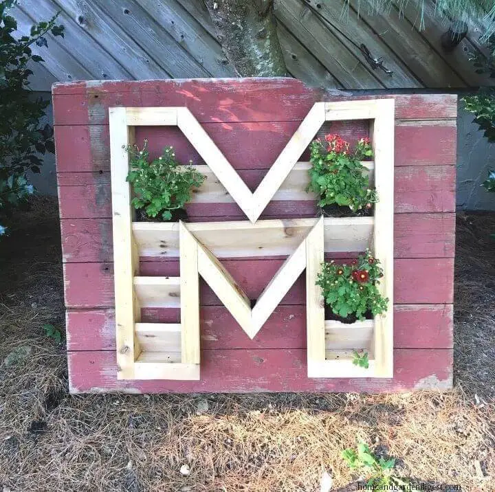 Monogram wall planter